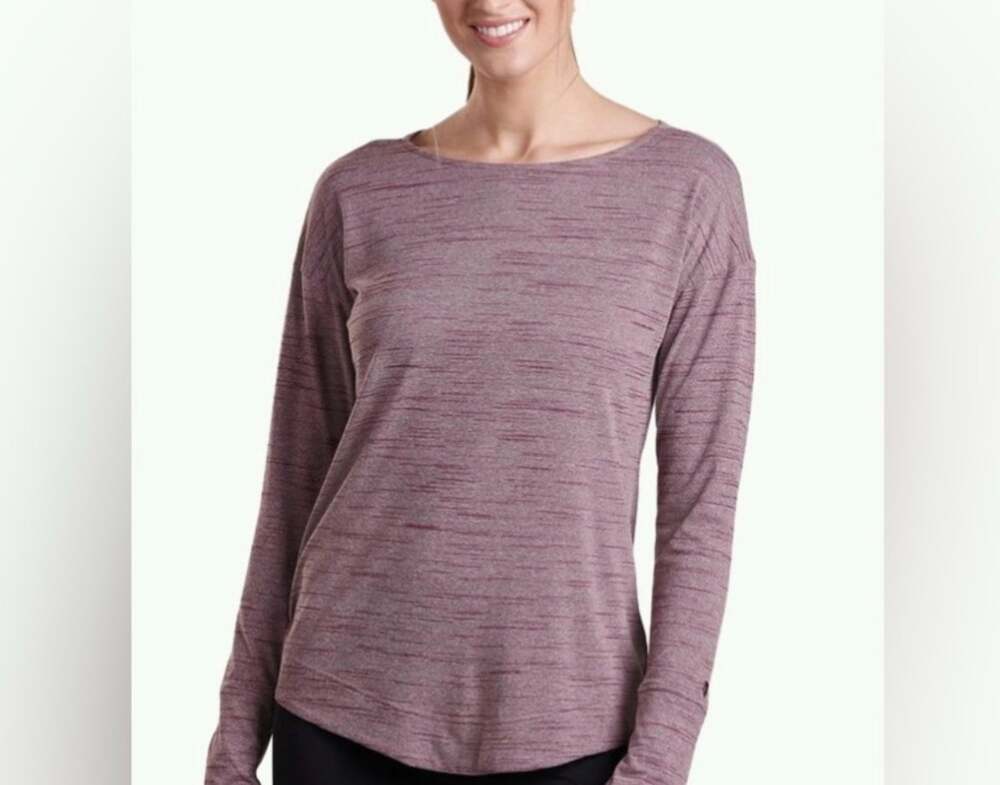 Kühl Athletic Shirt Womens XS Sangria Purple Intent Krossback Long Sleeve Active